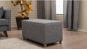 Favi Taburet lotus, lemn de fag/50% poliester 50% bumbac, stofa gri, 80x40x Ofertă