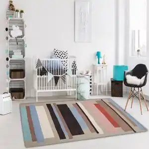 Covor lines bedora, 120x170 cm, 100% lana, multicolor, finisat manual
