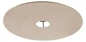 Abajur plat velur taupe cu aur 45 cm