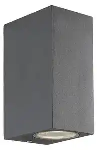 Favi Aplica de exterior minimalista tilos w2 gri inchis patrata 2x35w gu10 Ofertă