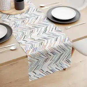 Goldea napron de masă 100% bumbac - linii pictate 50x120 cm