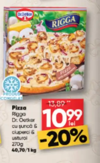 PROFI Pizza Rigga Dr. Oetker cu punco & ciuperci & usturol 270g Ofertă