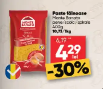 Paste fainoase Monte Banato pene/scoici/spirale 400g