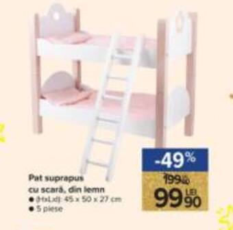 Carrefour Pat suprapus cu scară, din lemn Ofertă