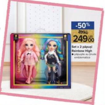 Carrefour Set x 2 păpuși Rainbow High Ofertă