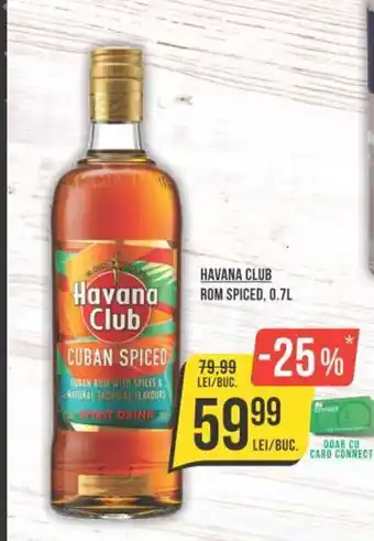 Mega Image HAVANA CLUB ROM SPICED, 0.7L Ofertă