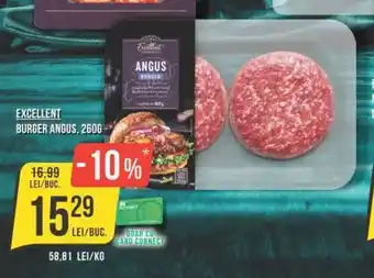 Mega Image EXCELLENT BURGER ANGUS, 2600 Ofertă
