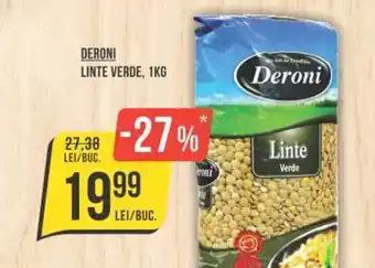 Mega Image DERONI LINTE VERDE, 1KG Ofertă