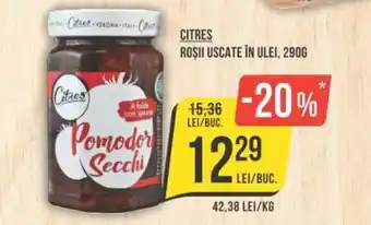 Mega Image CITRES ROȘII USCATE ÎN ULEI, 290G Ofertă