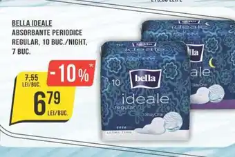 Mega Image BELLA IDEALE ABSORBANTE PERIODICE REGULAR, 10 BUC./NIGHT, 7 BUC. Ofertă