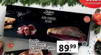 Lidl Jamón crud-uscat, cu suport de lemn şi cuţit Ofertă