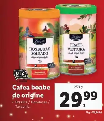 Lidl Cafea boabe de origine Ofertă