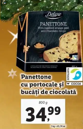 Lidl Panettone cu portocale și bucăți de ciocolată Ofertă