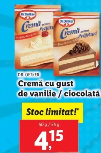 Cremă cu gust de vanilie / ciocolată