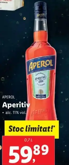 Lidl Aperitiv • alc. 11% vol. APEROL Ofertă
