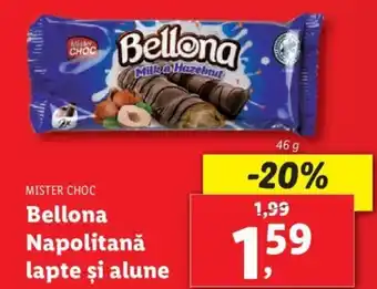 Lidl Bellona Napolitană lapte şi alune Ofertă