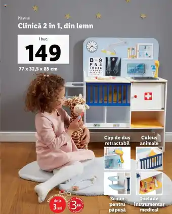 Lidl Clinică 2 în 1, din lemn Ofertă