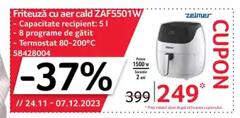 Selgros Friteuză cu aer cald ZAF5501W Ofertă
