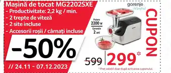 Selgros Mașină de tocat MG2202SXE Ofertă