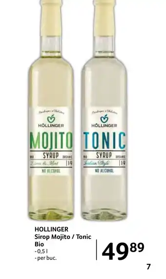 Selgros HOLLINGER Sirop Mojito / Tonic Bio Ofertă