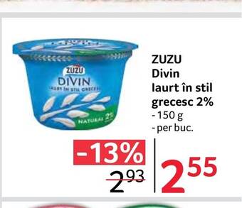 Selgros ZUZU Divin laurt în stil grecesc 2% Ofertă