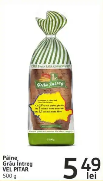 Supeco Pâine Grâu Întreg VEL PITAR 500 g Ofertă