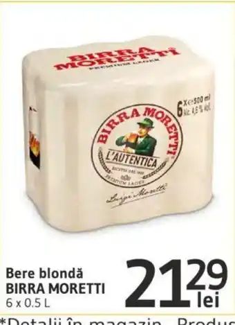 Supeco Bere blondă BIRRA MORETTI Ofertă