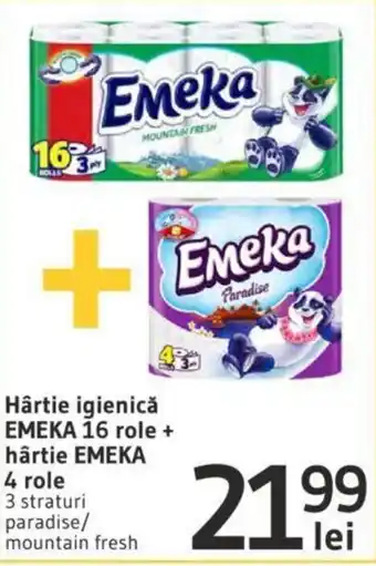 Supeco Hârtie igienică EMEKA 16 role + hârtie EMEKA 4 role Ofertă