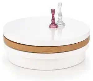 Masa rotunda alba lemn michelle, ø80xh28 cm