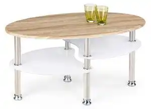 Masuta de cafea pentru living stejar sonoma-alb medea, 90x50x45 cm