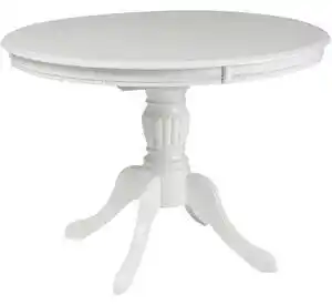 Masa extensibila alba lemn olivia, 106/141x106x76