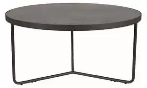 Masuta cafea antila, gri/negru, sticla/metal, 80x40 cm