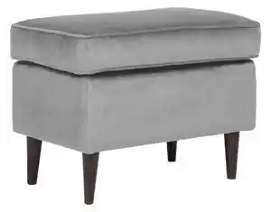 Taburet ron catifea gri, 60x40x44