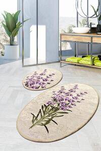 Favi Set covorase de baie 2 bucati lavanda, multicolor, 50 x 60 cm, 60 x 100 cm Ofertă