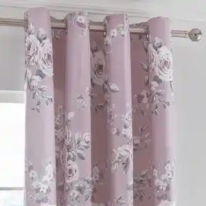 Set 2 draperii catherine lansfield canterbury, 168 x 183 cm, roz