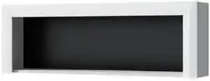 Favi Biblioteca suspendata whiteblack, alb, 115.8x23.4x38.9 cm Ofertă
