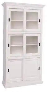 Bufet cu 2 usi glisante, 4 usi sticla glisante cu finisaj vopsit