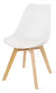 Favi Set 2 scaune cu picioare din lemn de fag bonami essentials retro, alb Ofertă