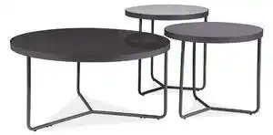 Set masute artemida, negru/gri deschis