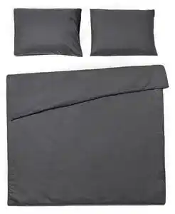 Lenjerie pentru pat dublu din bumbac stonewashed bonami selection, 160 x 220 cm, gri antracit