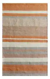 Covor reversibil pentru exterior din plastic reciclat green decore bella, 80 x 180 cm, bej-portocaliu