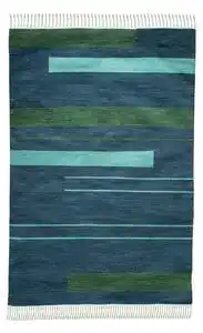 Covor reversibil pentru exterior din plastic reciclat green decore marlin, 90 x 150 cm, albastru-închis