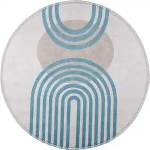 Covor rotund albastru/gri ø 160 cm - vitaus