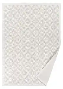 Covor reversibil cu model narma kalana, 140 x 200 cm, alb