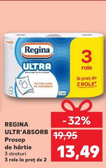 Kaufland REGINA ULTR'ABSORB Prosop de hârtie Ofertă