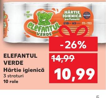 Kaufland ELEFANTUL VERDE Hârtie igienică Ofertă