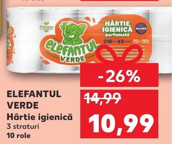 Kaufland ELEFANTUL VERDE Hârtie igienică Ofertă