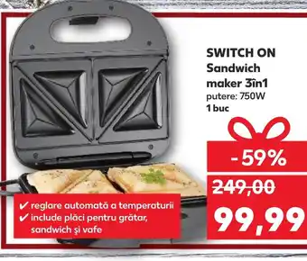 Kaufland SWITCH ON Sandwich maker 3in1 Ofertă