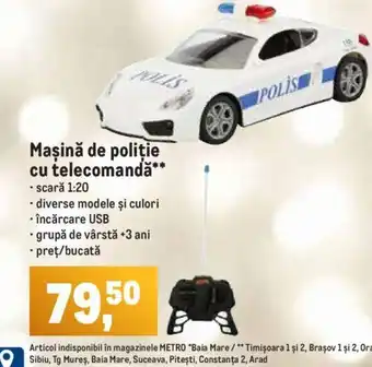 Metro Maşină de poliție cu telecomandă** Ofertă