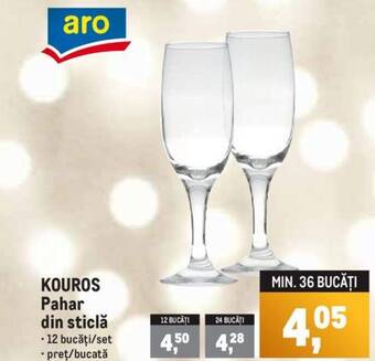 Metro KOUROS Pahar din sticlă Ofertă